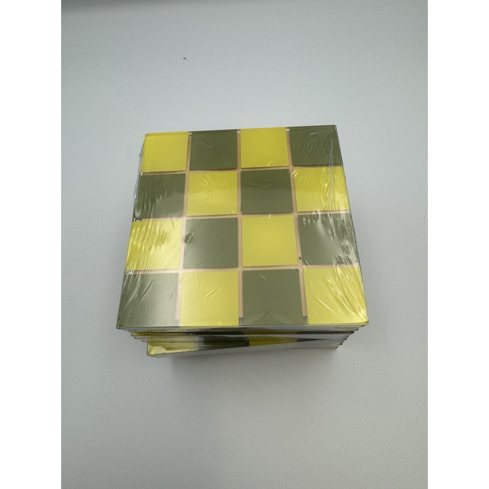Square Glass Coasters 4 sets of 4 (Green) NEW